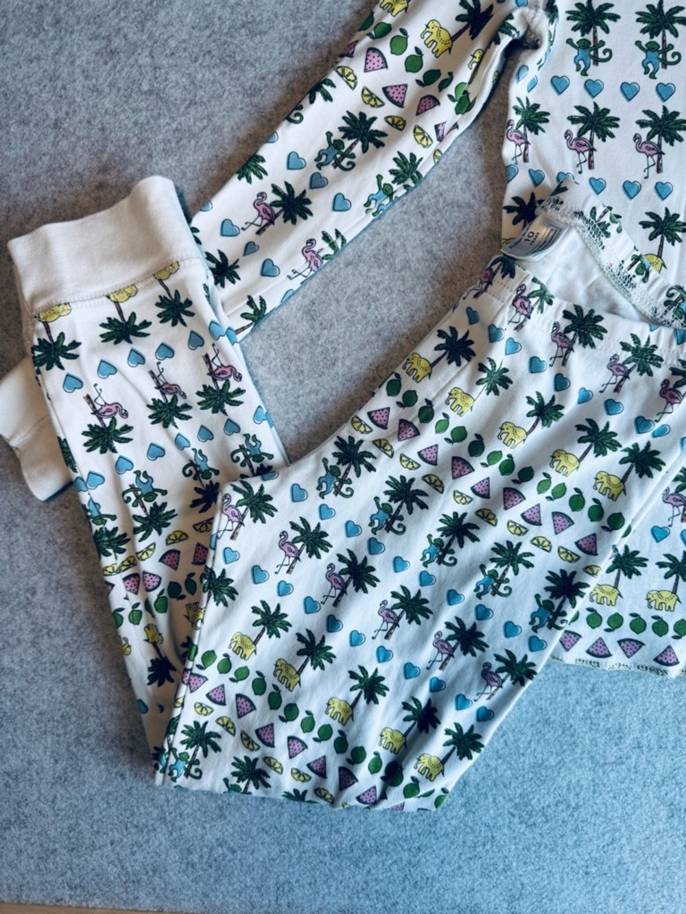 Roller Rabbit Kids Palm Beach Monkey Print Pajamas Size 10Y - Picture 3 of 6